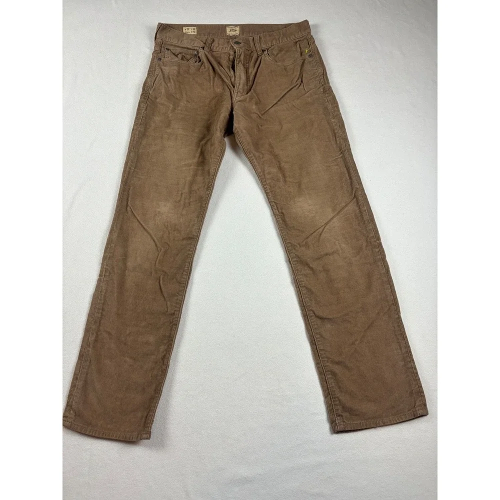 J.Crew 770 Corduroy Pants Mens 32x32 Brown Straight‎ Fit